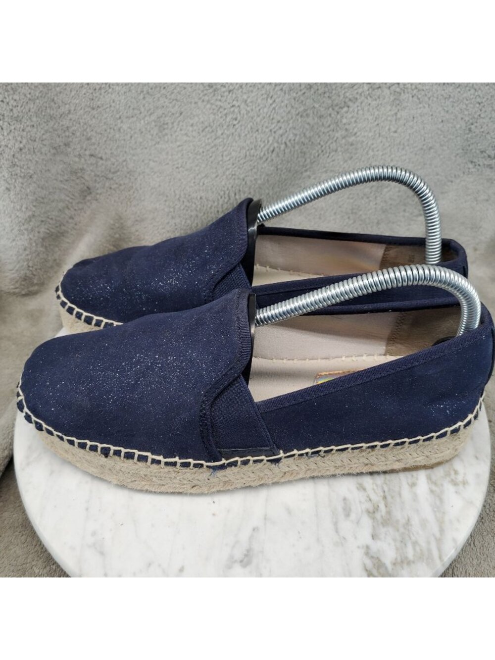 Circus Shoes Womens Size 9 Blue Fabric Man Made Espadrille *Read*